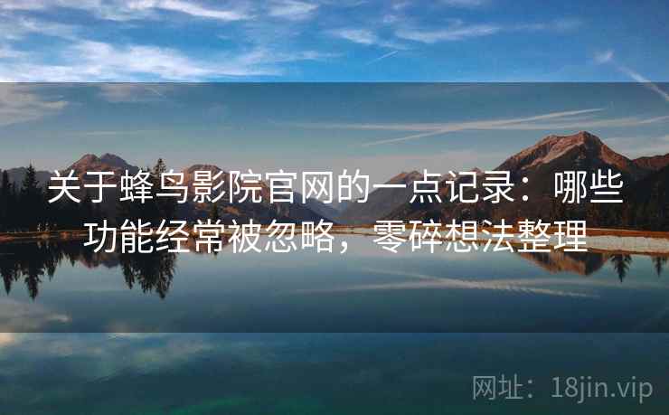 关于蜂鸟影院官网的一点记录：哪些功能经常被忽略，零碎想法整理  第2张