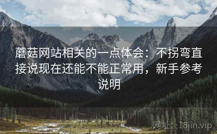 蘑菇网站相关的一点体会：不拐弯直接说现在还能不能正常用，新手参考说明  第2张