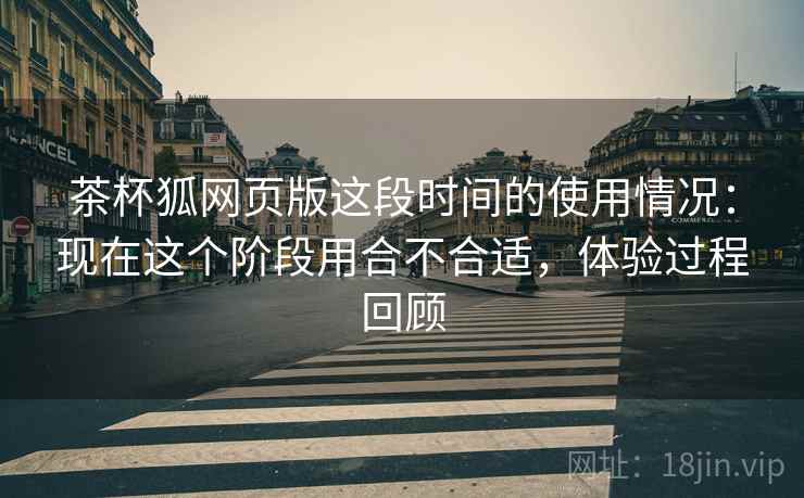 茶杯狐网页版这段时间的使用情况：现在这个阶段用合不合适，体验过程回顾