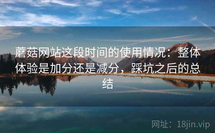 蘑菇网站这段时间的使用情况：整体体验是加分还是减分，踩坑之后的总结  第2张